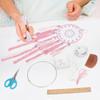 INFUNLY DIY розовый ловец снов набор для самостоятельного изготовления кисточки подвесное украшение инструкция Прикрепленные бусины настенные для спальни жизни комнаты украшение для дома
