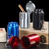 1pc Creative Can Shaped Portable Mini Ashtray Pocket Cigarette Ash Container For Car Bedroom Living Room Indoor Home Decor Gift