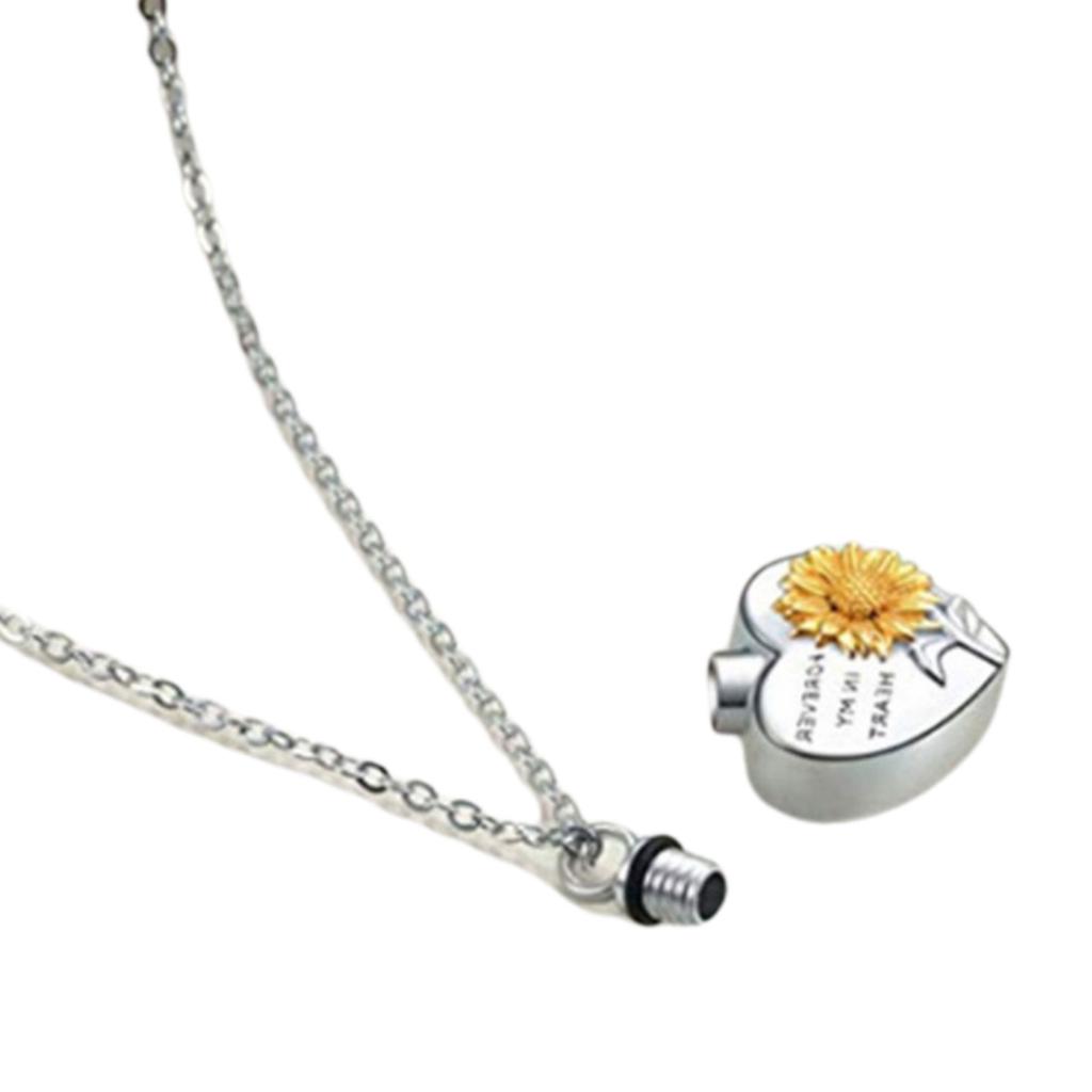 Memorial Necklace Ashes Container Locket Cremation Neck Jewelry for Ashes/Hair Elegant Locket Necklace for Women Men