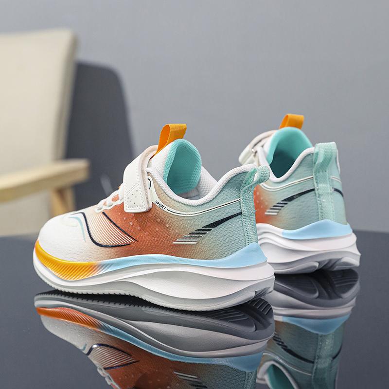 Новая мужская обувь среднего и большого размера на липучке, кроссовки для начальной школы, детская повседневная обувь с пружинящей подошвой