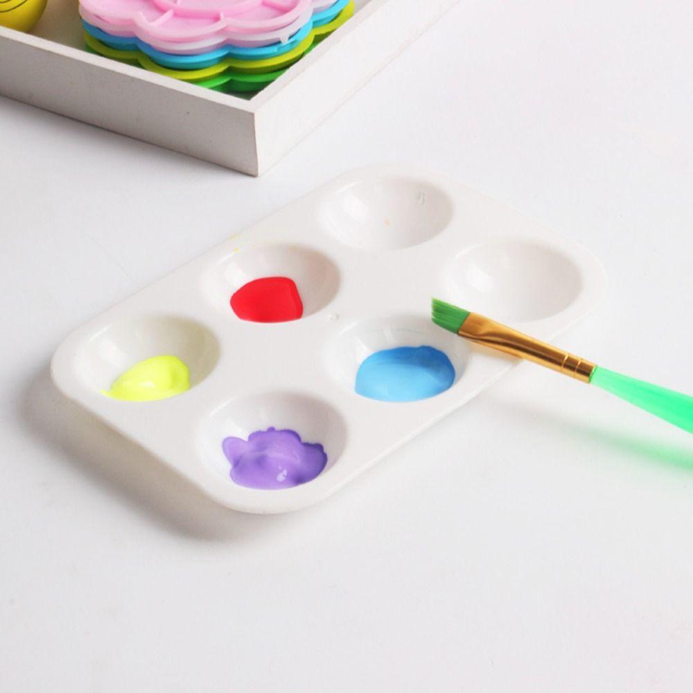 10 шт. белая палитра для рисования, пластиковая палитра для художественной краски, палитра для акварели, для художников