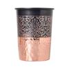 Copper Printed Design 250ML Water Glass with Rust Proof Protection for Home and Office Use Ayurveda and Yoga Health Benefits Glass Set of 6