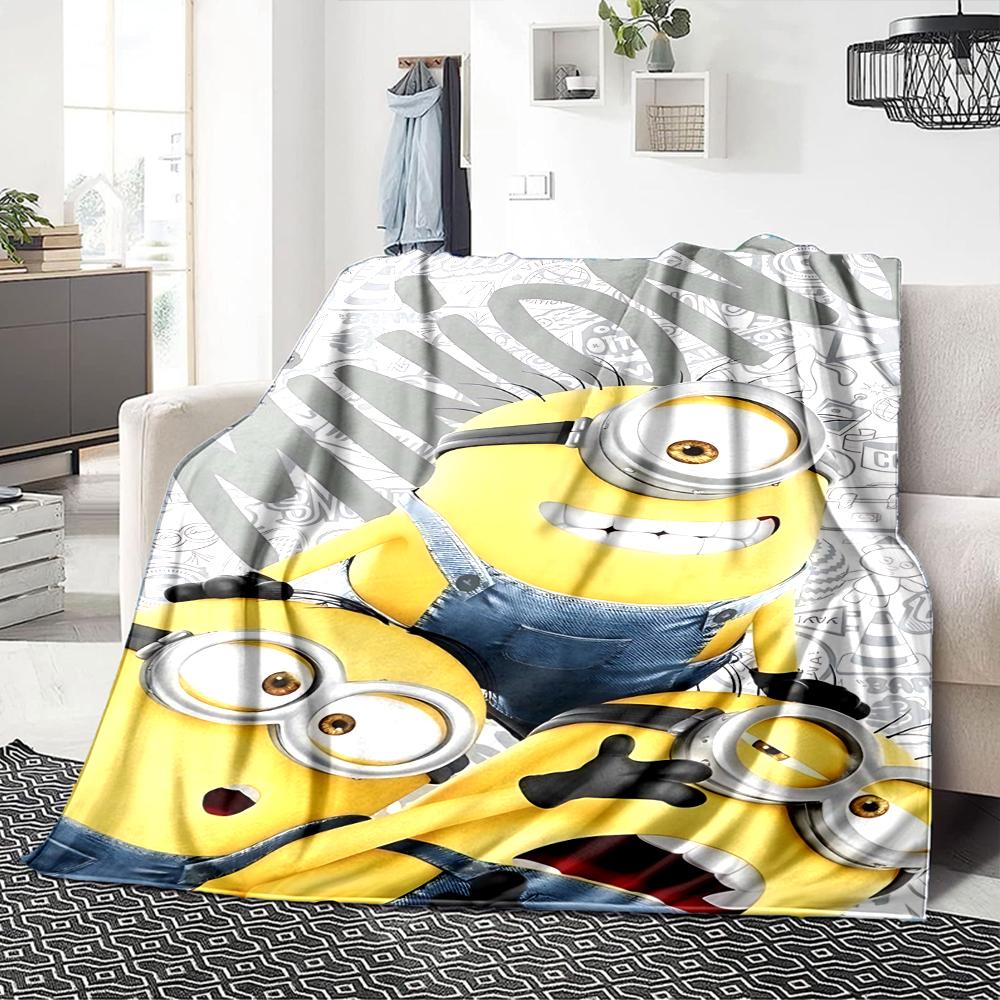 Minions Urban Art Blanket Soft Throw Blanket For Home Bedroom Bed Sofa Travel Office Solid Christmas Blanket
