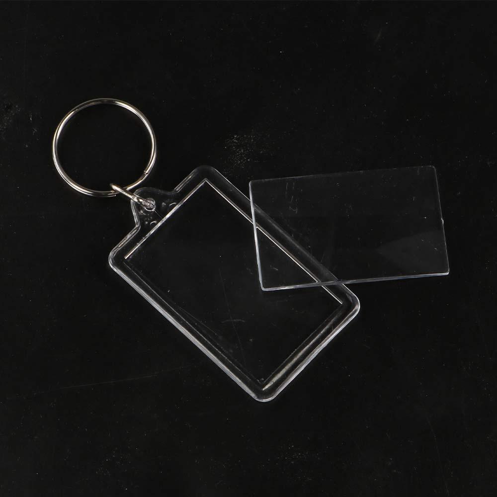 Прозрачный фотобрелок держатель для ключей рамка для фотографий модный пустой брелок для ключей в виде рамки для девочек подарок