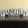 Wood Family Sign,Decorative Art Wooden Letters,Rustic Word Table Sign,Freestanding for