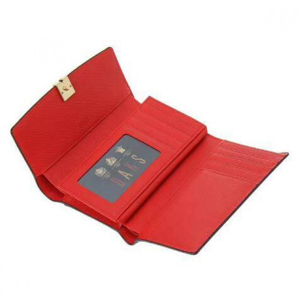 Daks Red Check Color Block Folding Wallet Dcwa1e403r2