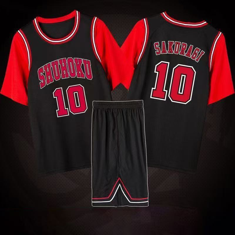 SLAM DUNK jersey Sakuragi Blossom Road Liuchuan Maple Men's and Women's Short Sleeve Xiangbei Team Commemorative Basketball Suit Sports Suit