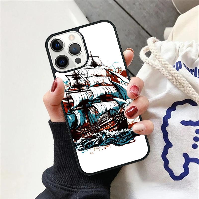 Чехол-обложка для телефона Пиратский корабль в море Для iPhone 17 Air 12 Plus Max для iPhone 17 Air 15 16 11 13 14 Pro Max Fundas
