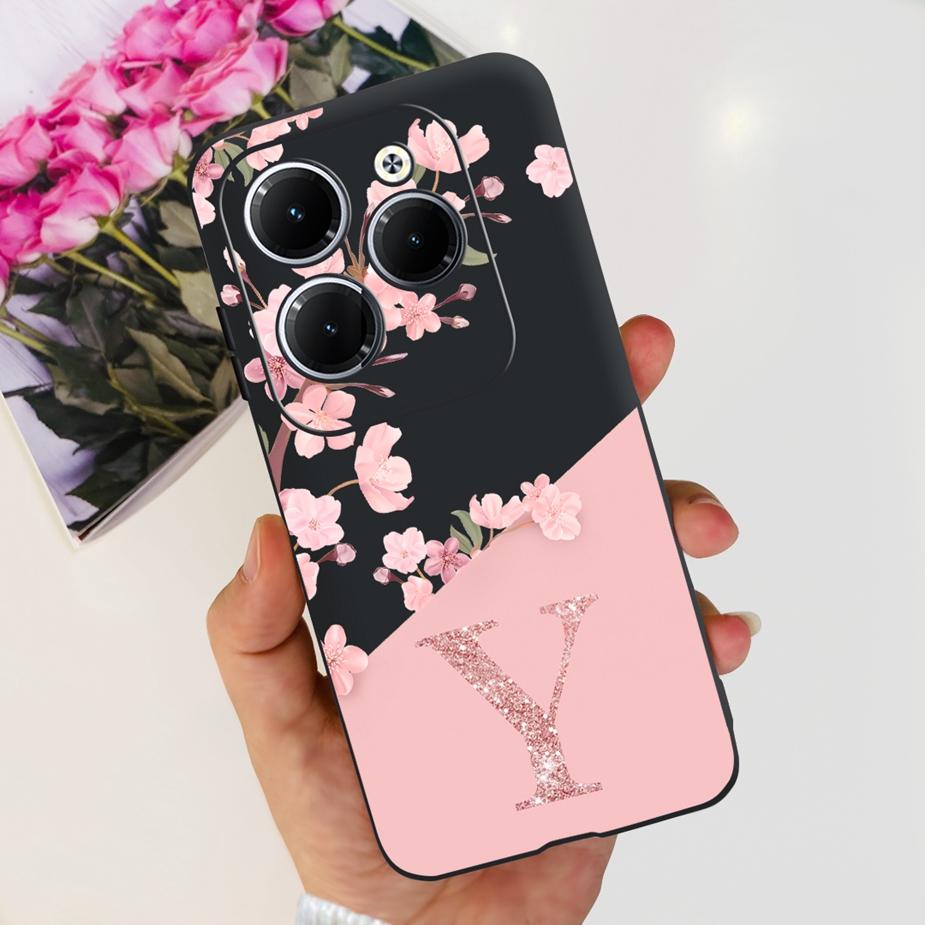 Чехол для Infinix Hot 40 Pro Hot40 X6836 X6837 Новый с буквами Мягкий ТПУ Чехол для телефона Для Infinix Hot 40i Hot 40 Pro Hot40i Бампер