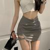 Корейские женские мини-юбки сексуальные уличные клубные тонкие юбки Y2K женские летние нерегулярные пакеты бедра юбка леди