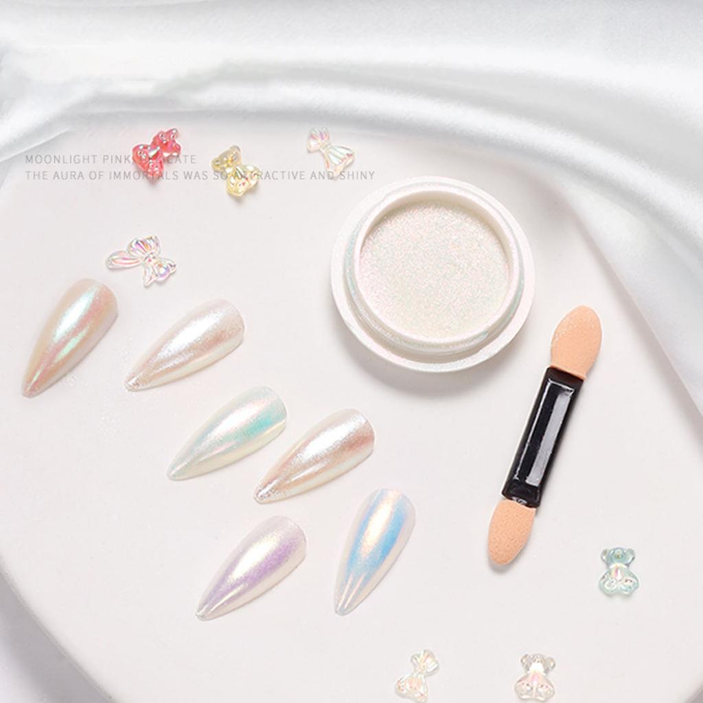 Mirror Chrome Nail Powder Metallic Holographic Chrome Nail Powder Mirror Nail Chrome Powder for Manicure Nail Art Decors