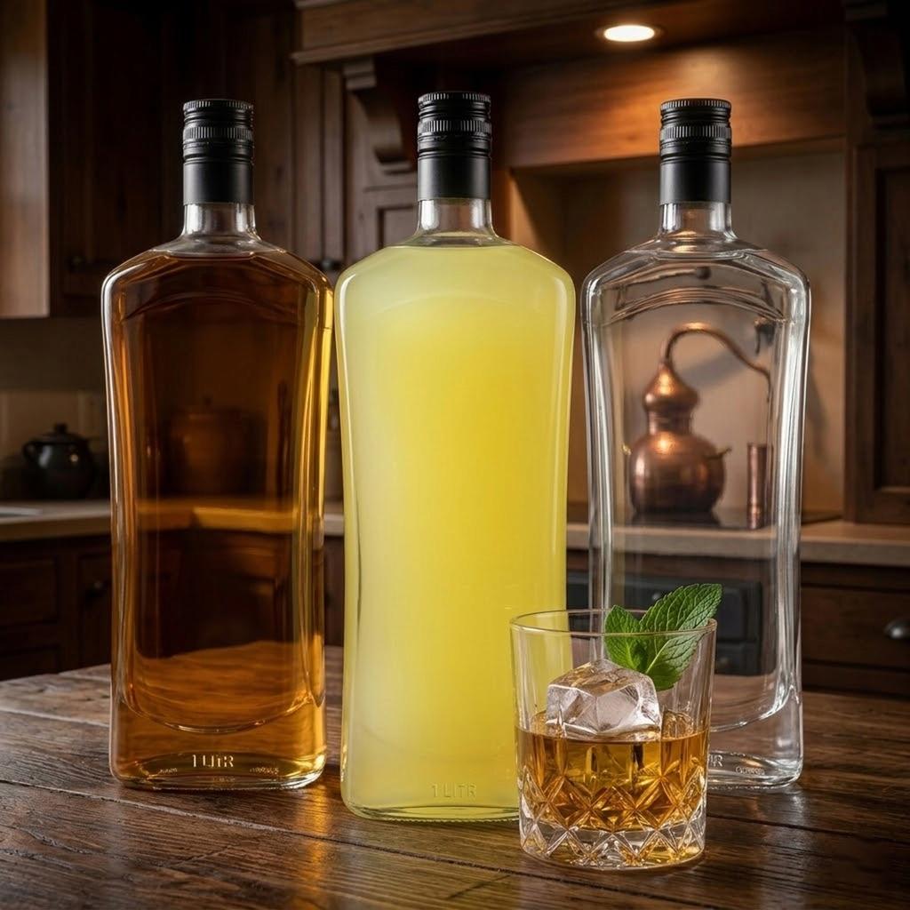 DIVA bottle 1000 ml GLASS BOTTLES FOR MOONSHINE WINE GIFT ALCOHOL JUICE 1L