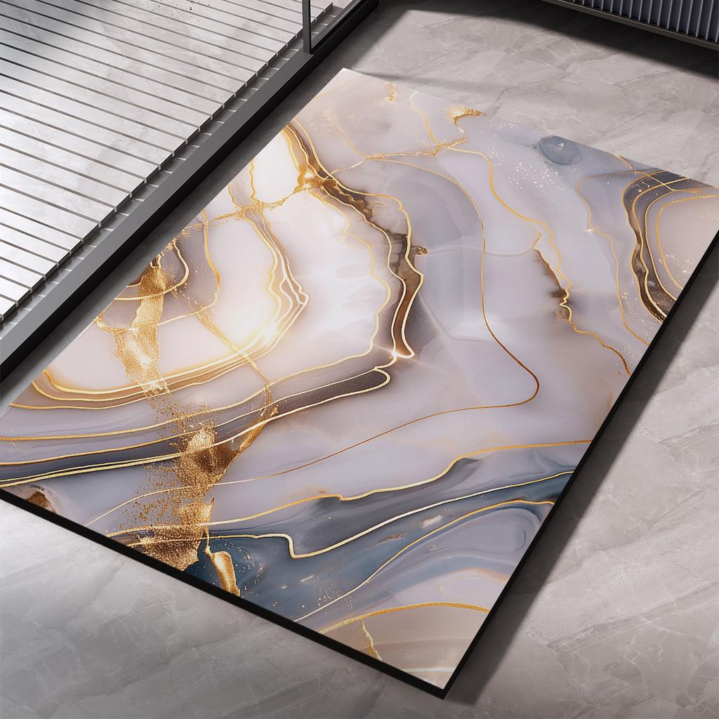 Diatomite Bathroom Carpet Foot Mat Quick Dry Bath Mats Non-slip Shower Rug Toilet Pad Doormat Washable