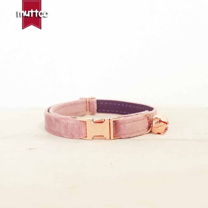 MUTTCO Мягкий регулируемый ошейник для кошки с бабочкой UCC-080M