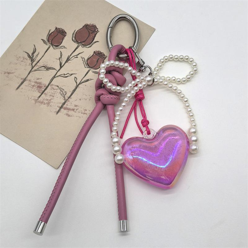 Сердце Бант Плетеный Шнур Милый Подвеска для Сумки Модный ПУ Кожа Рюкзак Сумка Подвеска Подарок для Женщин Аксессуары для Украшения