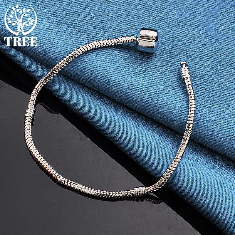 Ювелирные изделия-браслет-цепочка из стерлингового серебра 925 пробы со змеей