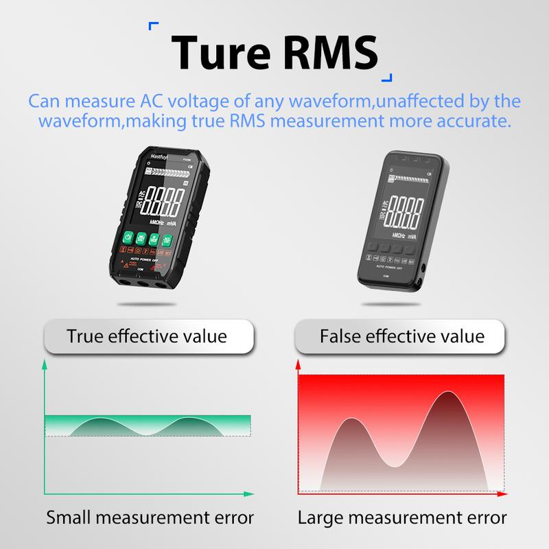 MASTFUYI Auto-Ranging Digital Multimeter High Precision 6000 Counts True RMS Tester Capacitance Ohm Hz Test Electrician Tools