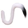 Cosplay Fake Cat Tail Soft Fuzzy Plush Contrast Color with Metal Pin Fixed Performance Club Dance Paty Costumes Prop Artificial Tail