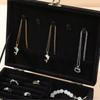 Small Size Jewelry Organizer Case Portable Jewelry Display Box Velvet Jewelry Box  for Home Use