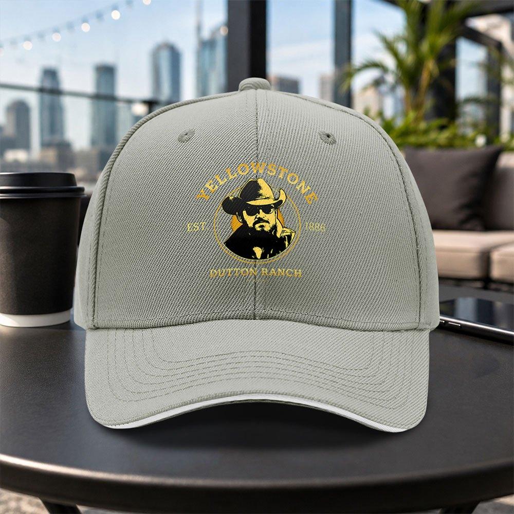 pc Yellowstone Dutton Ranch Baseball Cap Suitable for Travel Parties Daily Wear Adjustable Duckbill Hat with Iconic Ligh