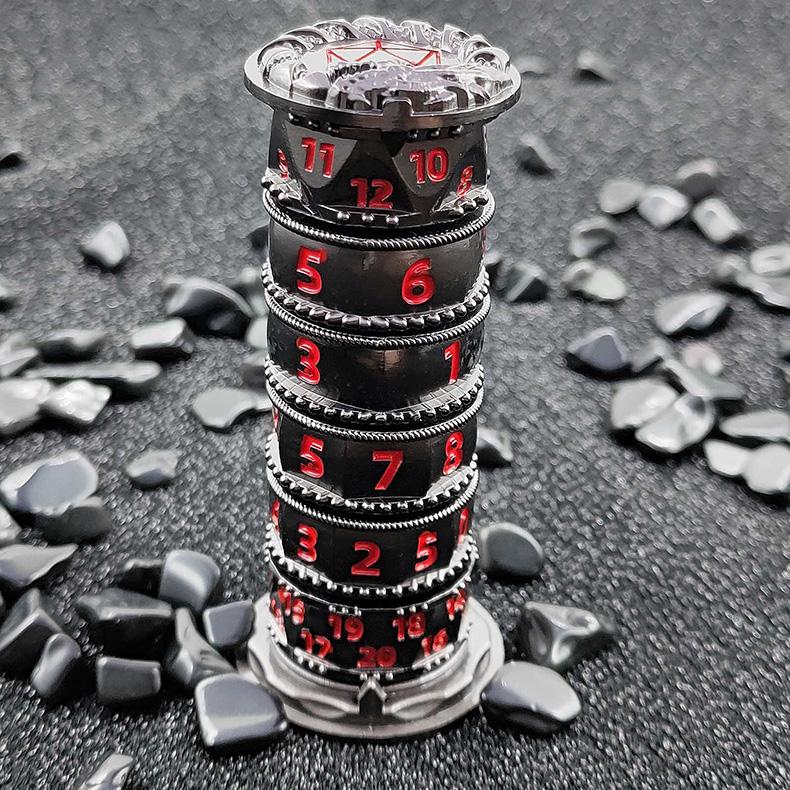 7-in-1 Spinning Dice Towers for Dungeons Dragons RPG COC Run Group Cthulhu Board Game Prop Carving Table Ornaments