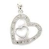 [K5816] - White 'Love' Silver Pendant