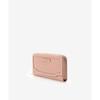 Кошелек двойного сложения с тиснением и точечной строчкой, длинный, розовый, бежевый [Samantha Vega]
