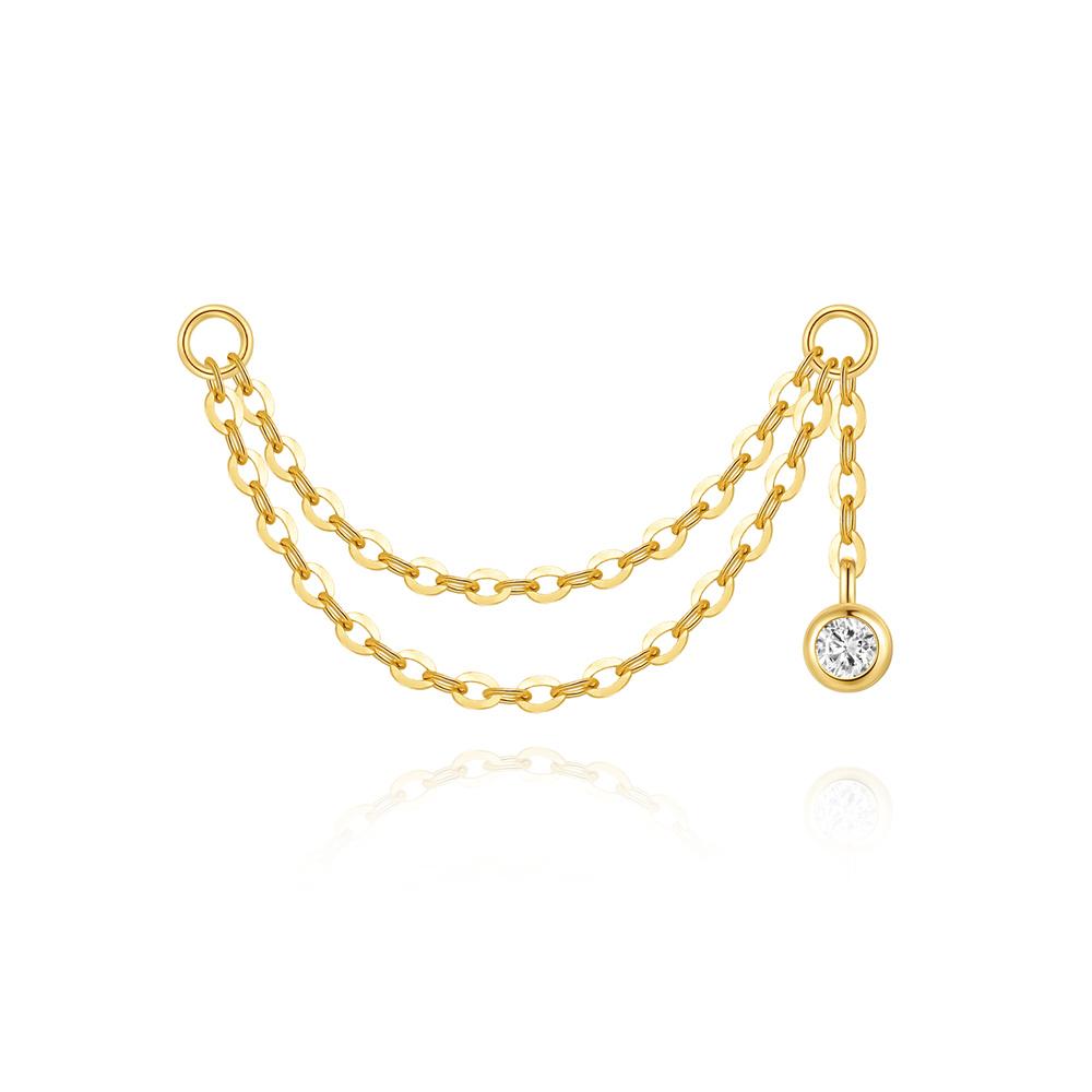 1 Piece 925 Sterling Silver Spare Parts Chains Part For Stud Earring Piercing Hoops Drop Earring Women Fine Jewelry Gift
