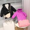 Winter Overalls for Children, Girls' Long Hooded Down Jacket, Thickened, Warm and Waterproof for Ages 3-10
