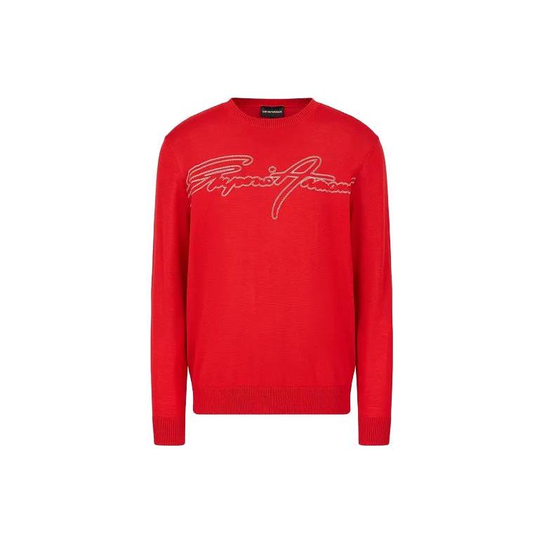 EMPORIO ARMANI Sweaters Men's Red Crew Neck Other 3R1MXN1-MEYZ1-0261