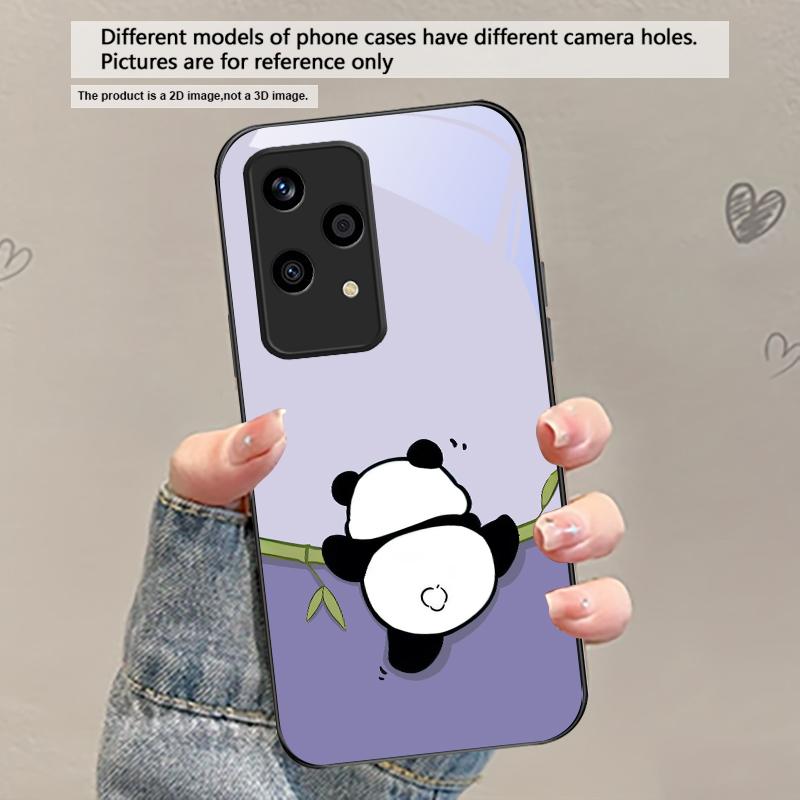 Милый и очаровательный панда Чехол для телефона из стекла For Honor X5 Plus X30 X9c Smart X5b X9a X30 Max X50i 30 Pro 50 Pro 70 90Smart 200 Lite