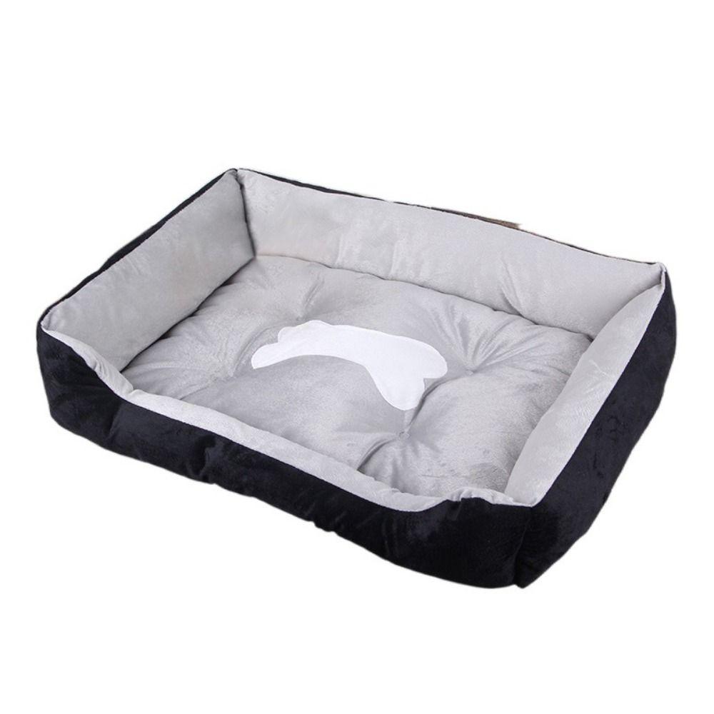 Soft Winter Bone Pattern Dog Nest Comfortable Dog Baskets Bed Warm Dog House Dog Sofa Bed  Winter