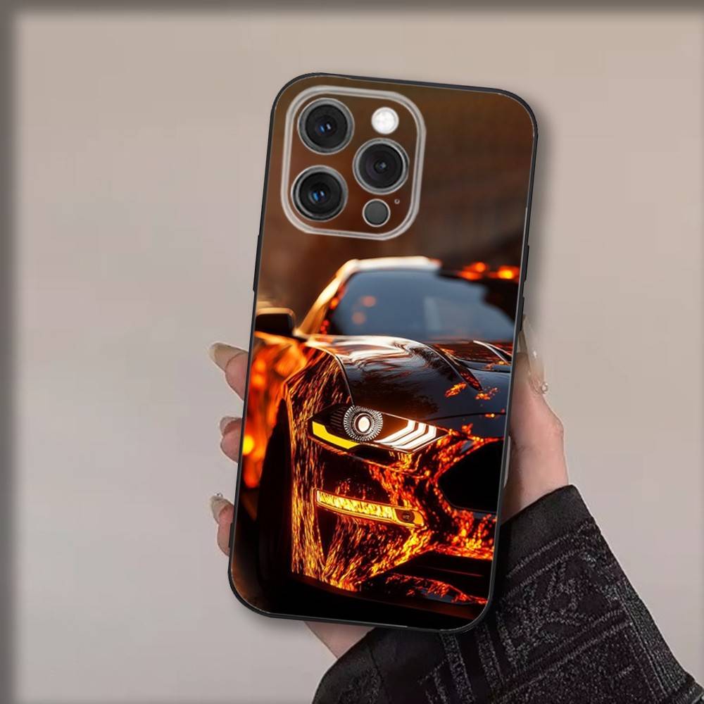 Чехол для телефона M-Mustangs для iPhone 17,16,15,14,13,12,11,Pro,Max,Plus,Air,X,XS,XR,SE,8,7,Mini, Мягкий Черный Funda