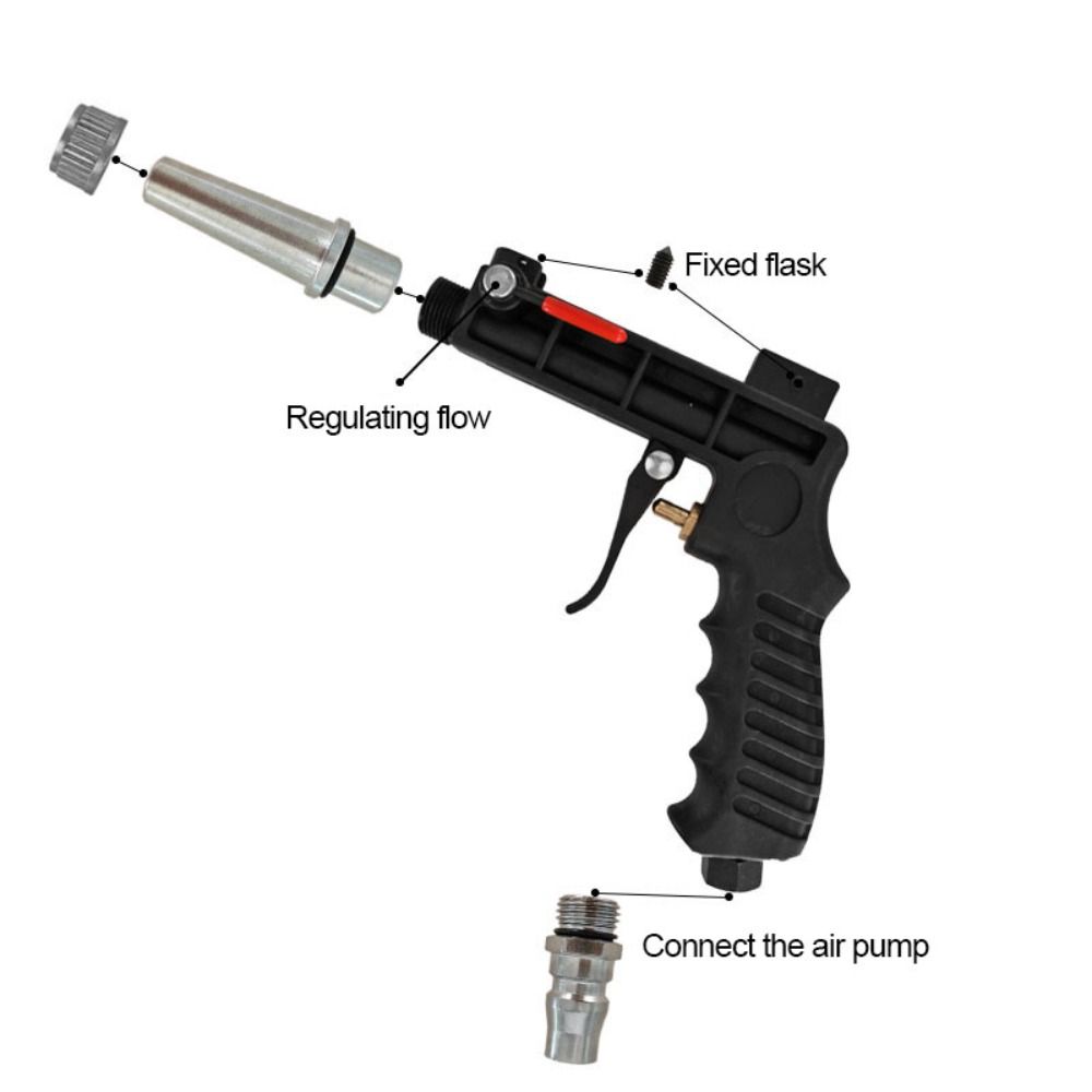 Small Pneumatic Sand Blasting Machine Handheld Air Sand Blaster Gravity Blasting Tool Hand Tool