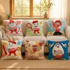 Chocolate Kinder Cute Retro Cushion Cover Personalized Short Plush Soft Bedroom Sofa Home Decor Gift
