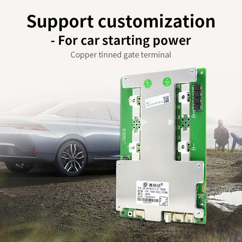JBD Car Start Smart BMS 3S 4S 12V LiFePO4 Li-ion Battery with BT UART Heating 60A 100A 120A 150A 200A Battery Management System