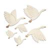 6Pcs/Set Wooden Seagull Wall Decoration Farmhouse Rustic Sea Bird Wall Art Sculpture Home Living Room Bathroom Wall Decorative Sign