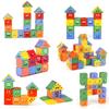 56pcs/set Plastic Square Building Blocks Early Education Digital Five-color Building Blocks DIY Toys For Building A House