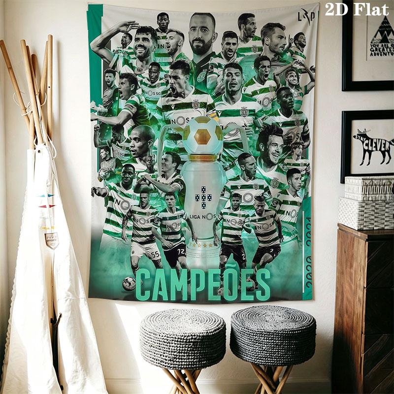 Sporting CP Wall Hanging Printed Fabric Blanket Decorative Tapestries for Bedroom Living Room Home Decor