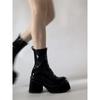 Black Thick Heel American Hottie Small Martin Boots Women's Autumn 2025 New Niche High Heel Short Boots
