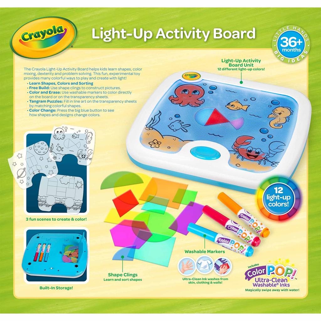 Crayola 12 цветов светящаяся доска для рисования красочная игрушка 811482 подлинный продукт один размер