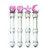 Sex Toys For Girls Lesbian Glass Pink Dildos Artificial Penis Fairy Wands Love/Cubs/Moon /Pentagram 17*2.4cm Masturbation