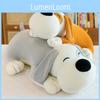 Adorable Plush Toy Dog Pillow Soft And Cuddly Stuffed Animal For Sleeping Yellow And Gray Colors