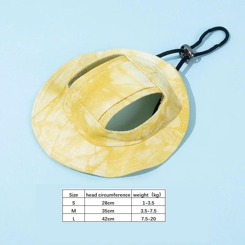 Pets Hat with Ear Holes Adjustable Baseball Cap for Medium Small Dogs Outdoor Dye Cats Sun Cap Pet Outdoor Hat Pet Supplies