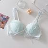 Japanese sweet pure desire bow girls underwear lace small breasts gathered anti-drop no steel ring bra