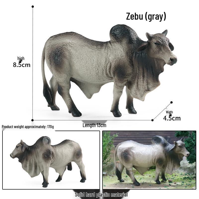 Cognitive Animal Model Toy: Dairy Cow, Buffalo, Yellow Cattle, Rhinoceros, Simmental Bull