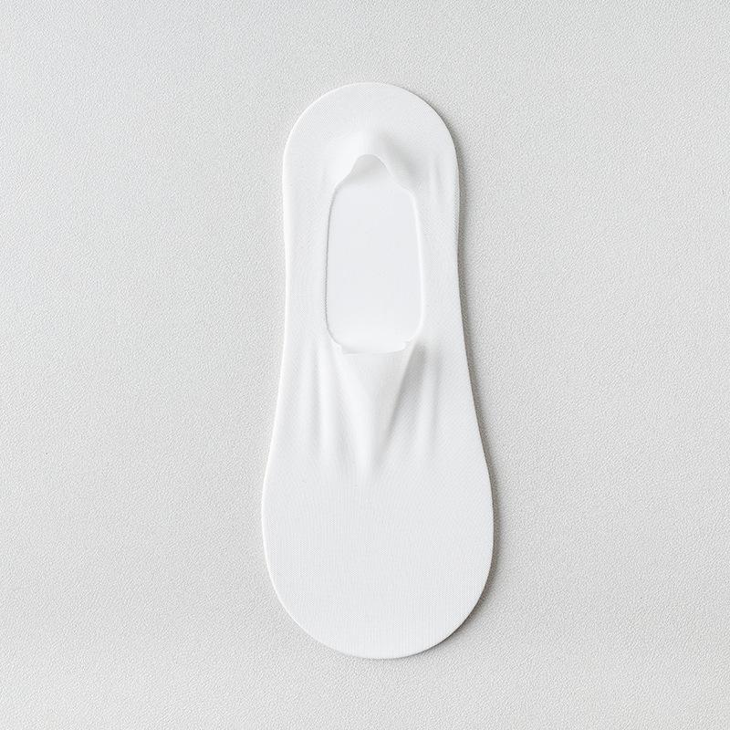 Women's Summer Thin Cotton Bottom Invisible Ice Silk Shallow Mouth Non Slip Non Drop Heel Socks