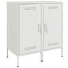 VidaXL Buffets 2 pcs, Armoires avec Pieds, Placards avec Porte, Meubles de Rangement Salon Chambre à Coucher, Blanc 36x39x79 843023