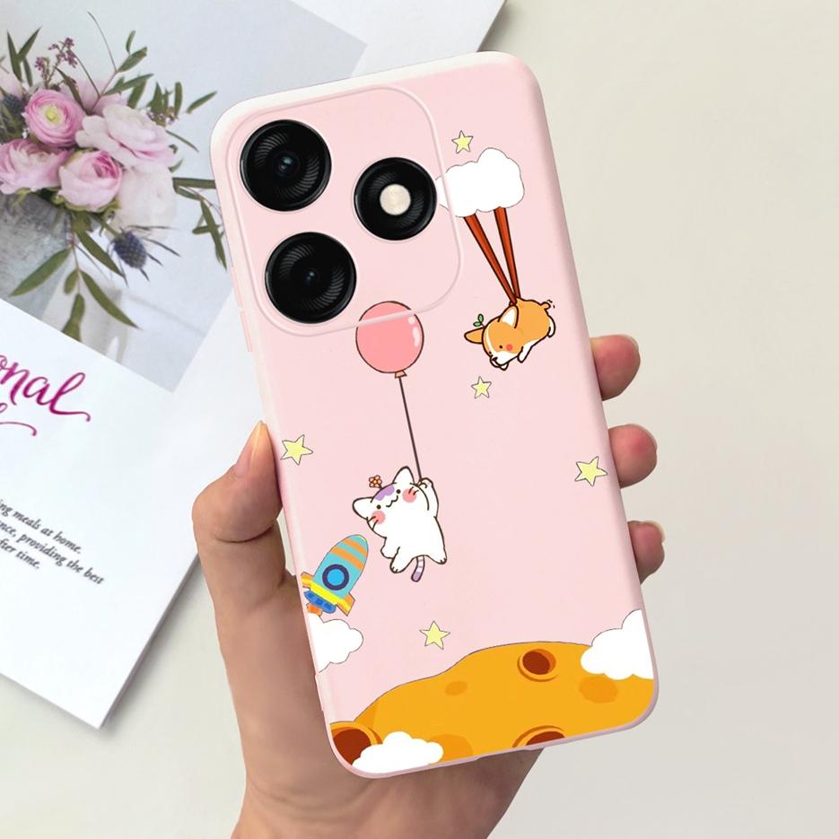Чехол для Tecno Spark 20C BG7n Милый мультяшный динозавр Мягкий силиконовый чехол для телефона Для Tecno Spark 20 Pro Spark20 C Чехол-бампер