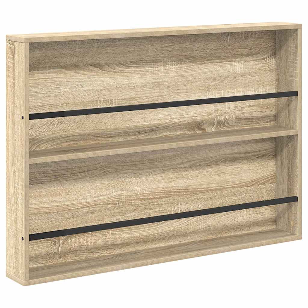 Magazine Shelf in Sonoma Oak 100 x 12 x 70 cm Particleboard